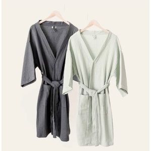 Brand new in packaging Bathen Waffle Robe in mint